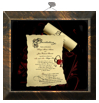 old English style wedding invitation